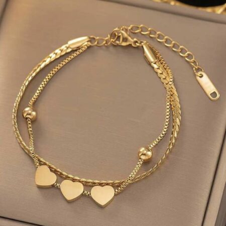 Chained Heart Bracelet